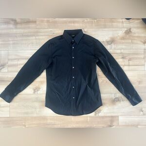Theory Black Sylvain ND Structure Knit Shirt